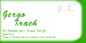gergo krach business card